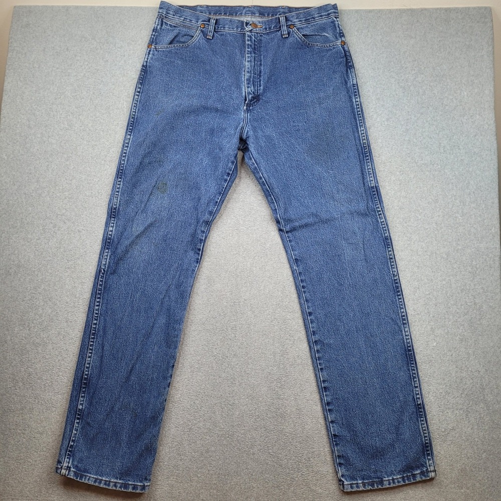 Wrangler Cowboy Cut Original Fit Jeans Mens 38x34 Blue Denim 13MWZGK